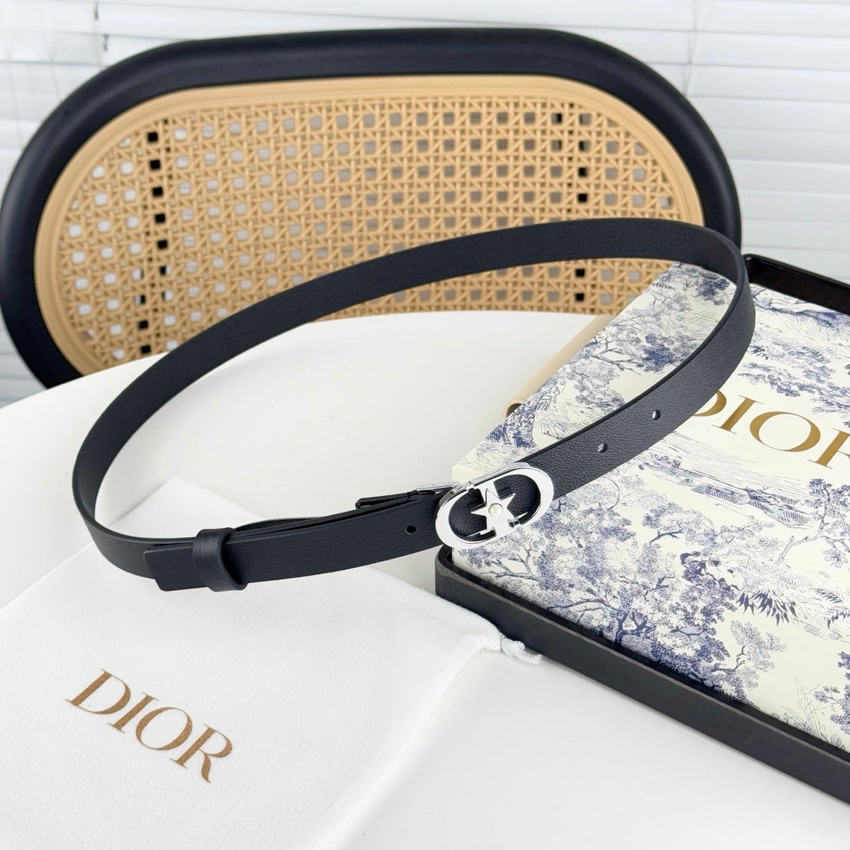 DIOR 25S BELT 20 MM IN BLACK CALFSKIN 564604