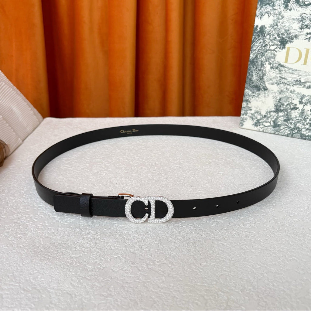 DIOR 25S BELT 20 MM IN BLACK CALFSKIN 595243